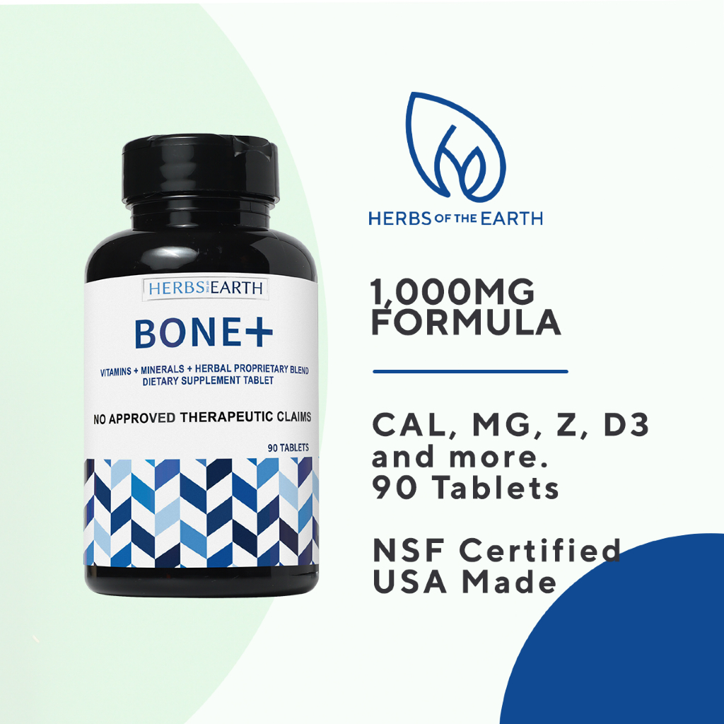 BONE+ Calcium Mag D3 Zinc Lysine K1 Bromelain Osteoporosis 90 tabs ...