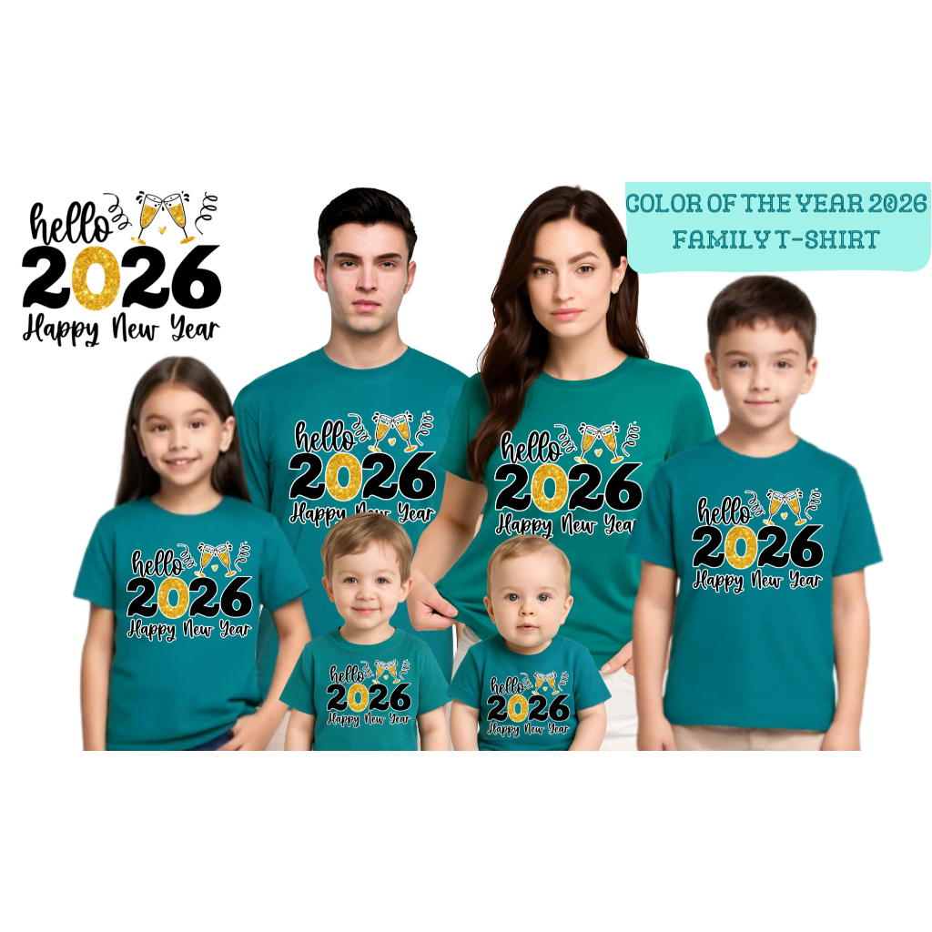 Happy New Year Family T-Shirt Color Of The Year 2026 Transformative ...