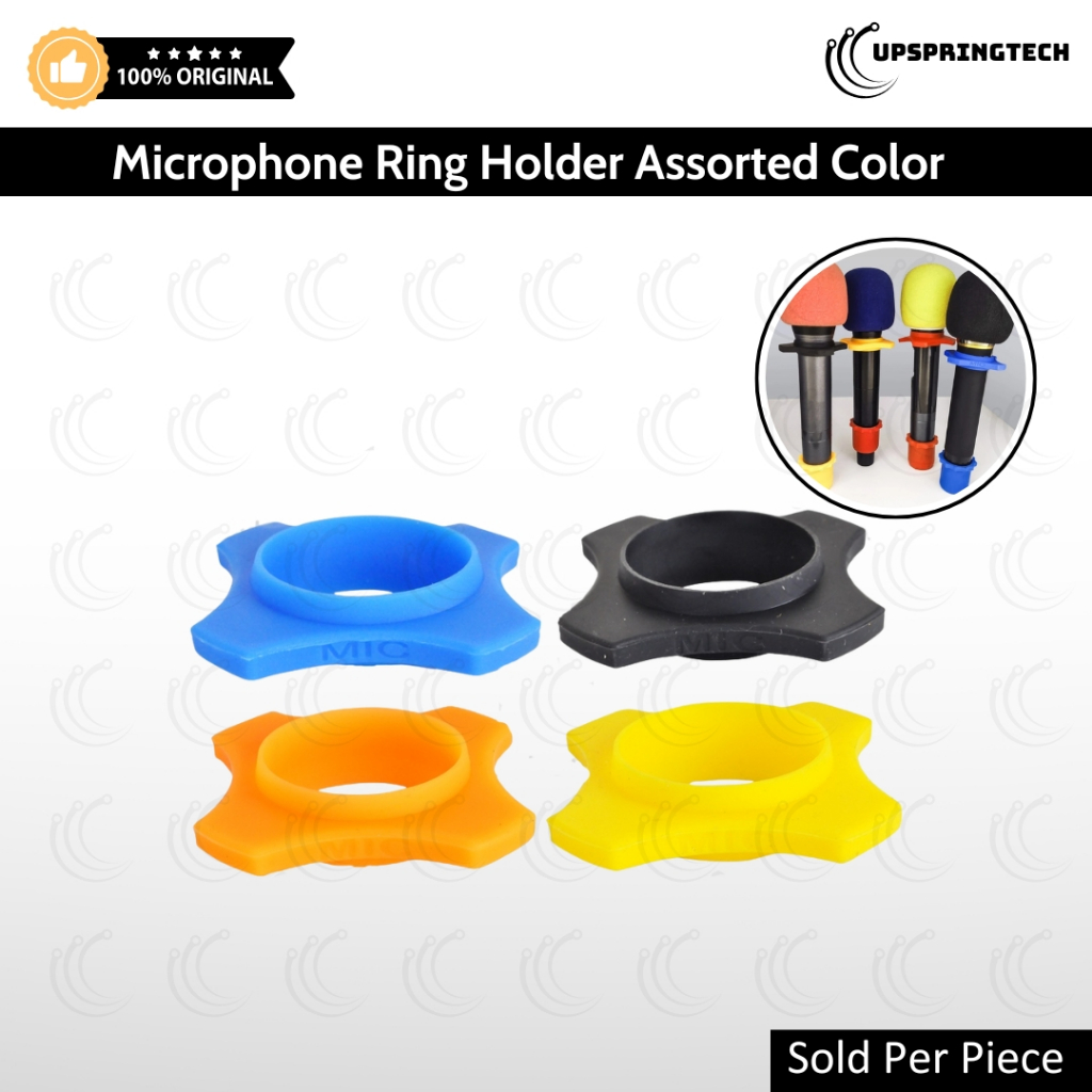 Microphone Ring Holder Assorted Color | Mic ID Marker Band Silicone ...