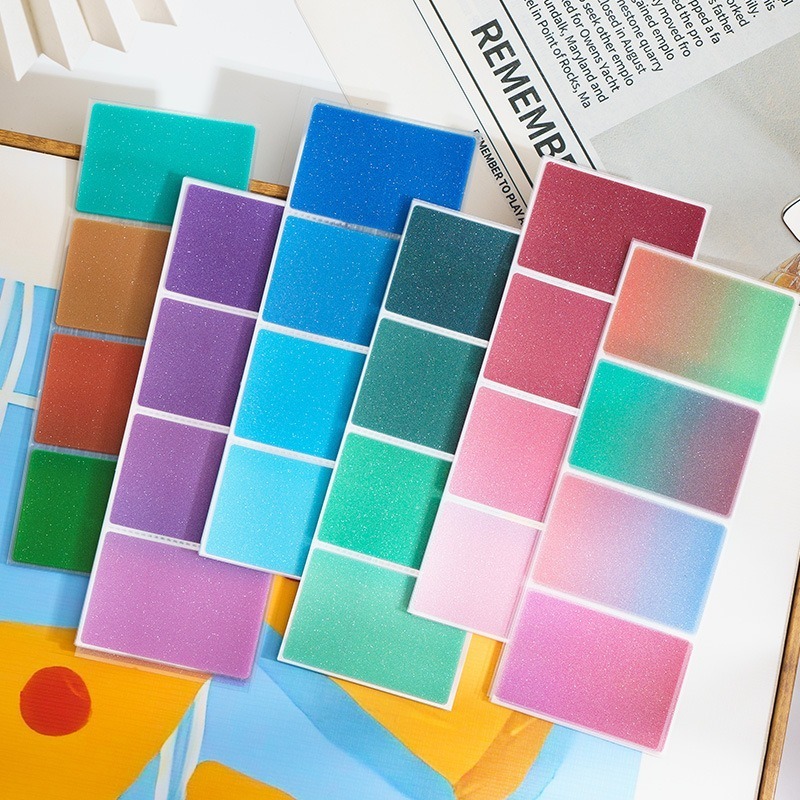 Colorful Pearlescent PET Index Stickers School Office Classification ...