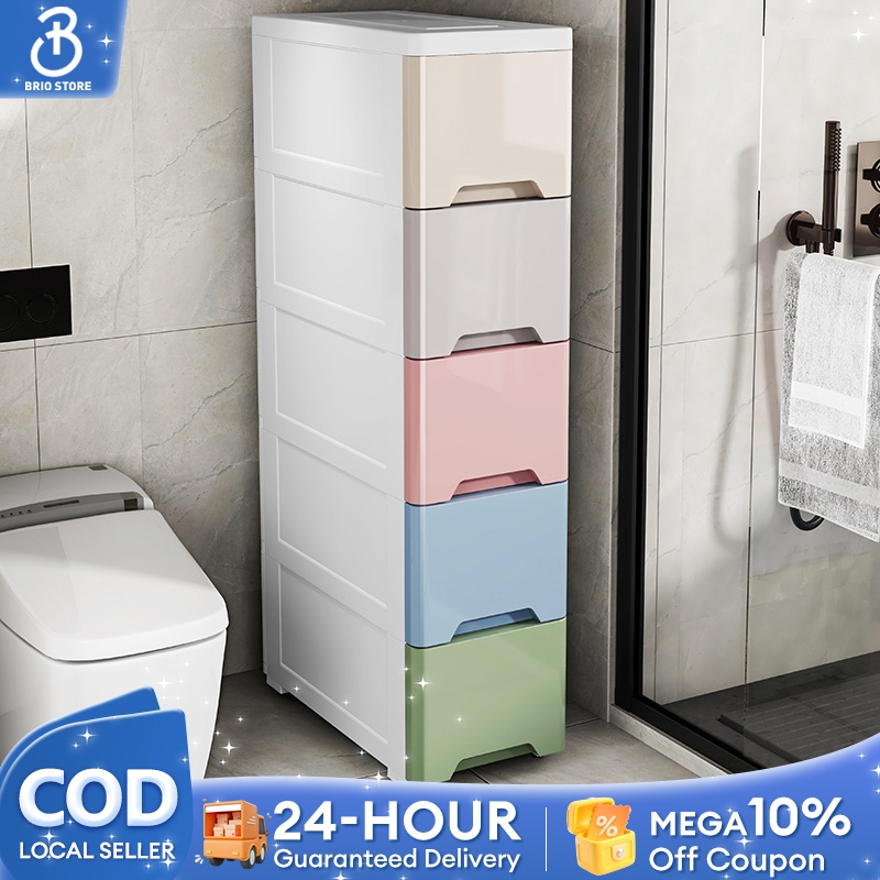 BRIO Gap storage Cabinet Drawer Cabinet Bathroom Organizer With Wheels ...