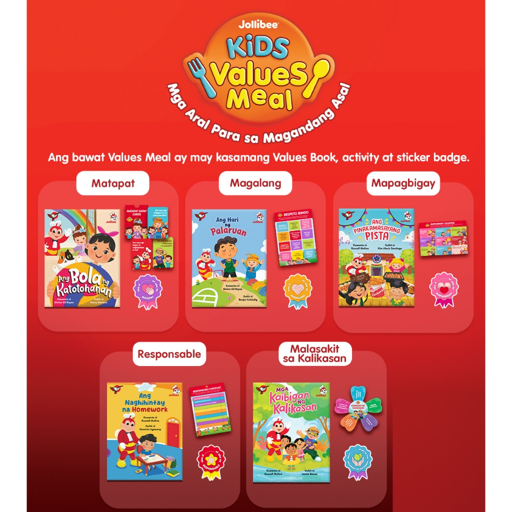 Jollibee Values Books | Shopee Philippines