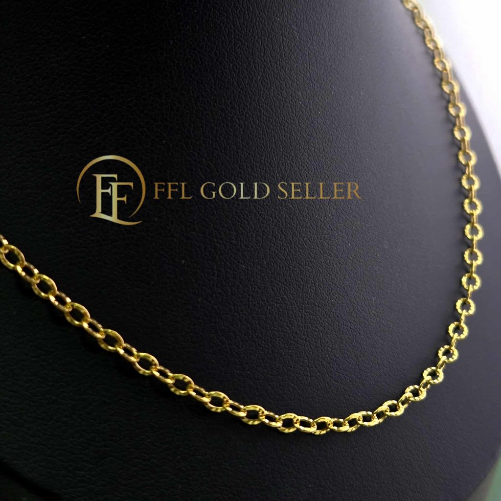 Diacut Classic Tauco Chain | 18k Gold Necklace for Women | 16