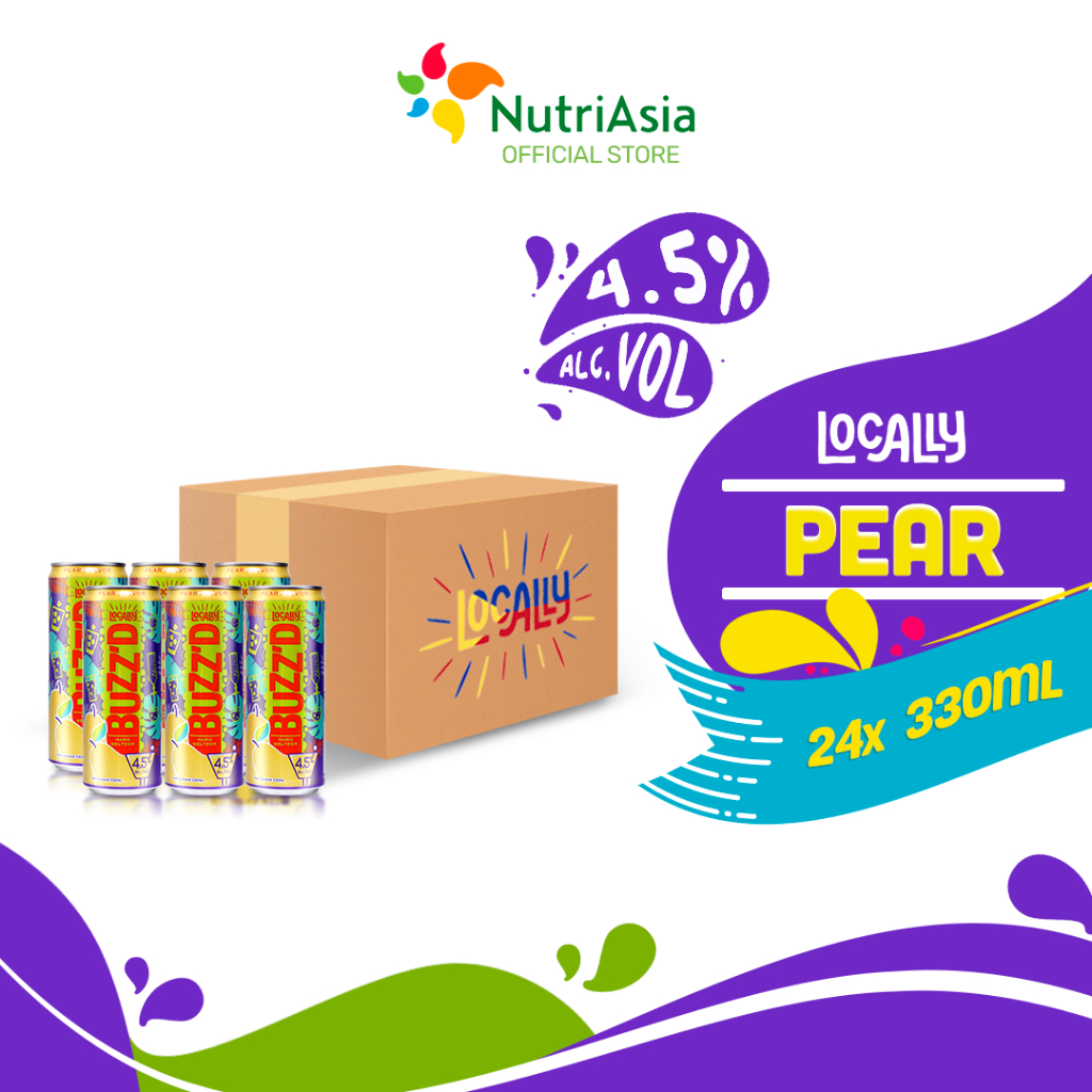 Locally Buzz'd Pear Flavor Hard Seltzer 330ml 1 Case | Shopee Philippines