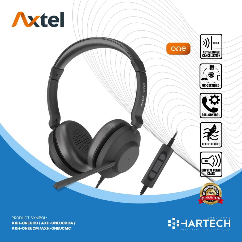 Axtel One Headset Stereo Noise - Cancelling USB-A or USB-C | Shopee ...