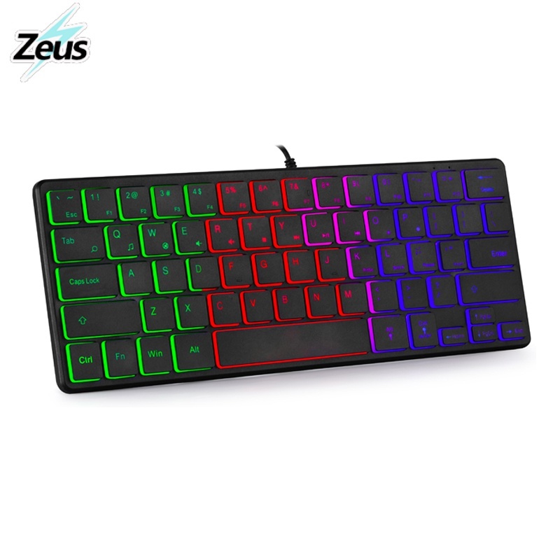Zeus Multi Color Keyboard 64 Keys For Gaming Thin Mini Style Office ...