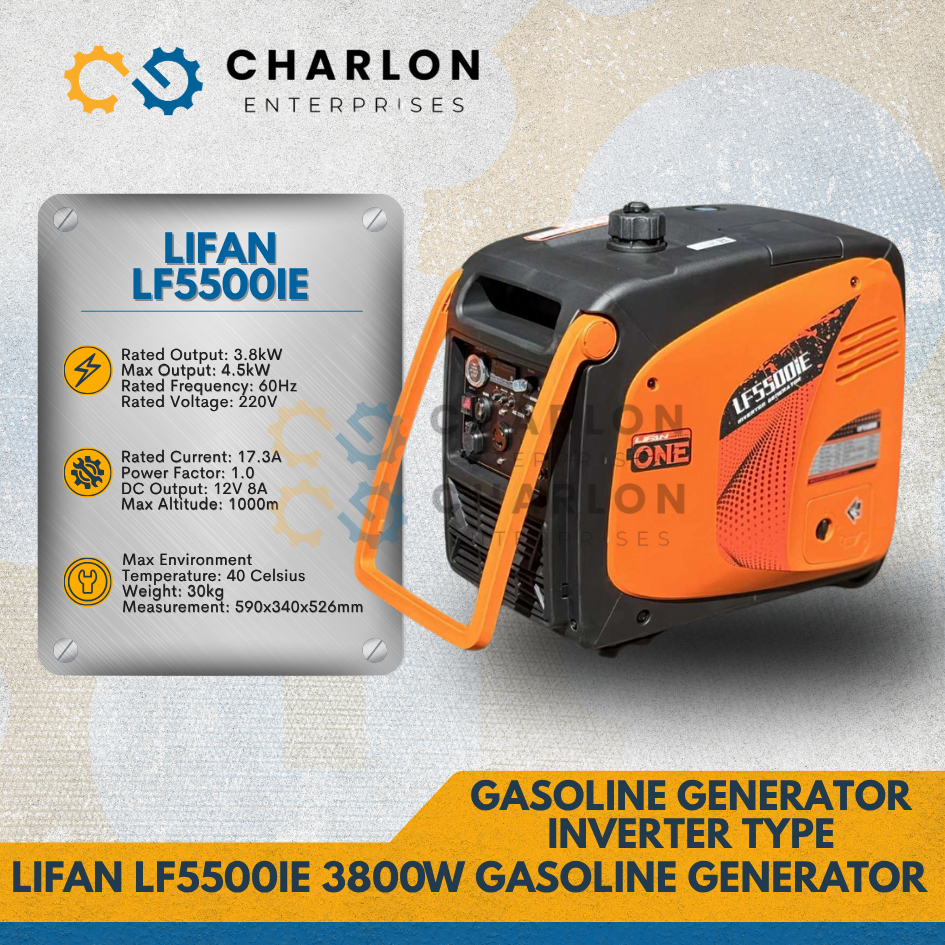 Lifan LF5500iE 4.2kw Inverter Gasoline Generator Electric Start ...