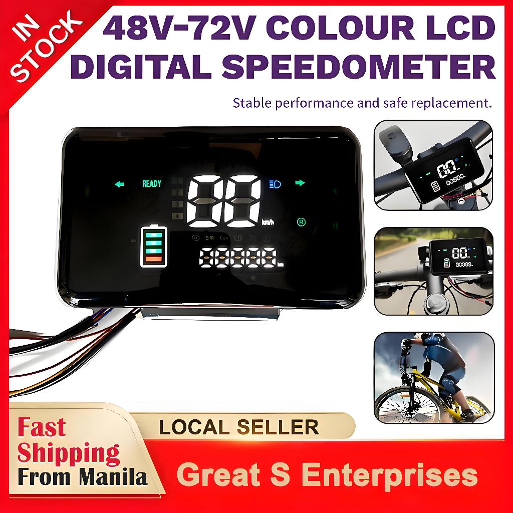 GSE ELECT-Digital LCD Speedometer 48V-72V For Electric Scooter Bicycle ...