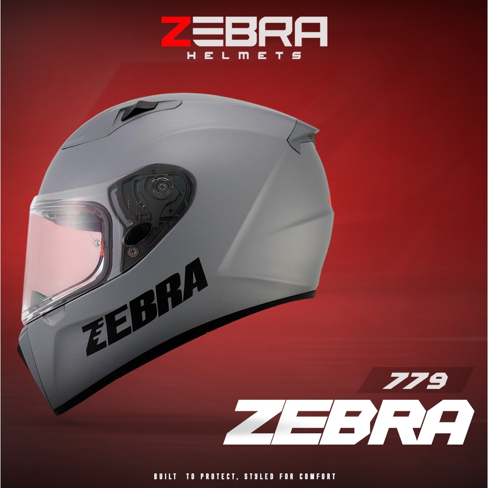 ZEBRA 779 Plain Motorcycle Full Face Helmet Single Visor | Shopee ...