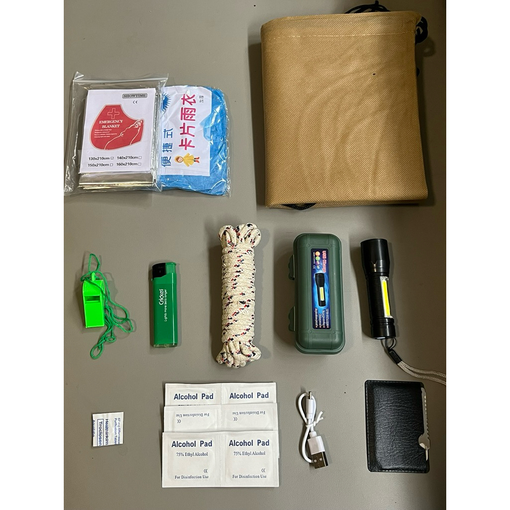 GO BAG EMERGENCY SURVIVAL KIT 10IN1 SET | Shopee Philippines