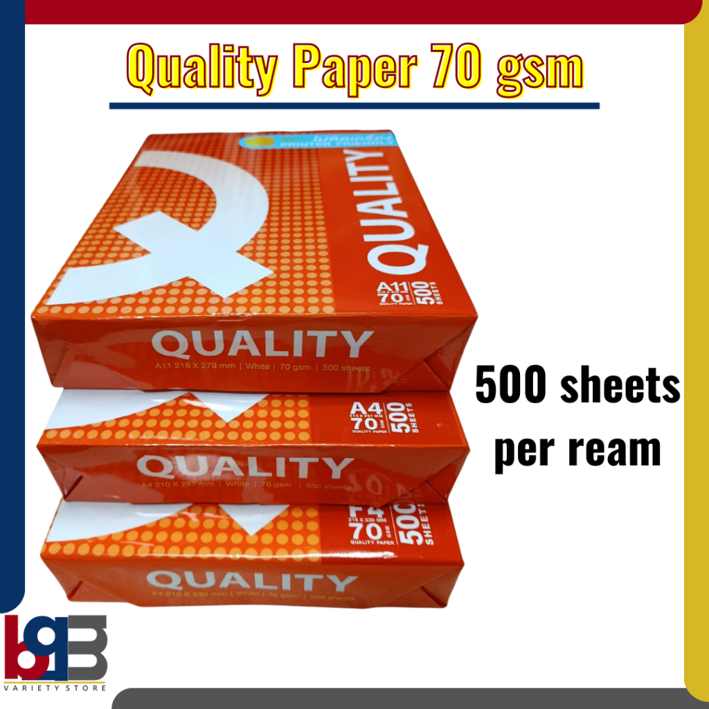 Quality Copy Paper 70 gsm 500 sheets | Shopee Philippines