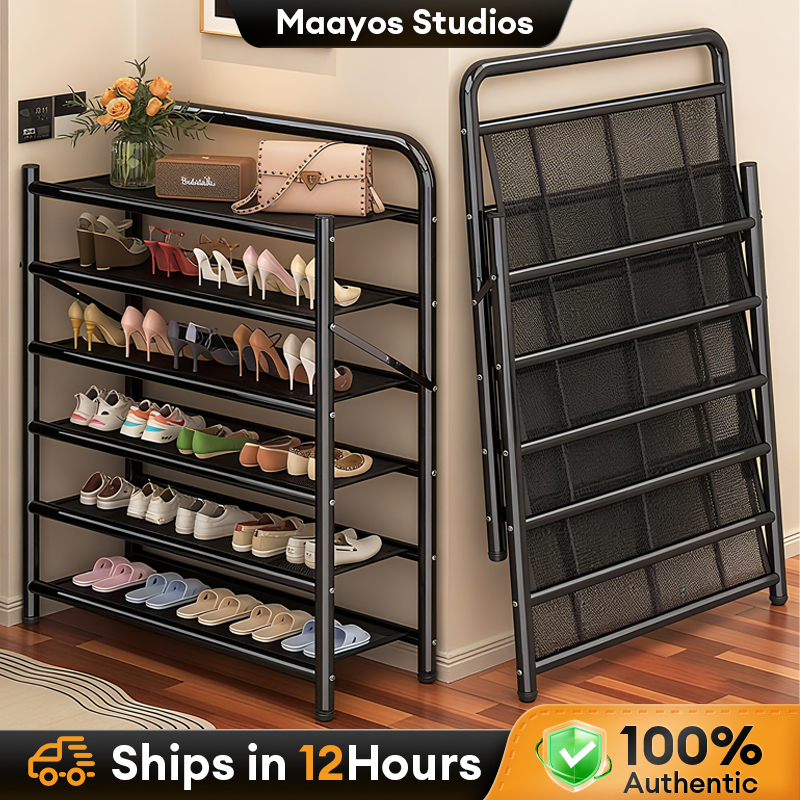 Foldable Shoe Rack Installation-free Stainless Steel Shoes Rack Wire ...