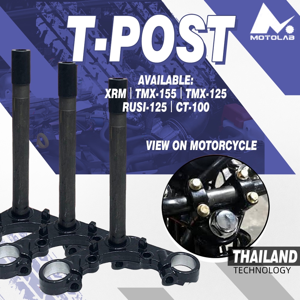 MOTOLAB MOTORCYCLE T-POST FOR XRM, TMX125, TMX155, RUSI125, CT100 ...