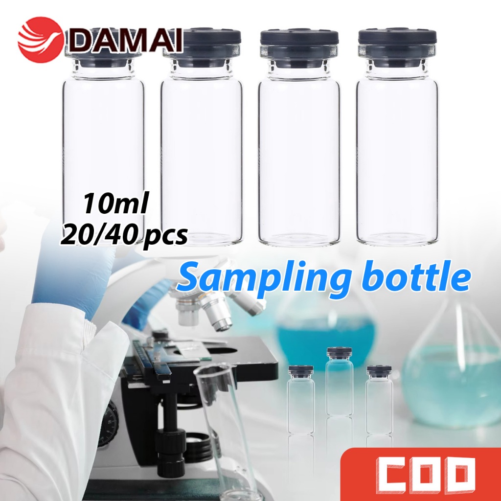 Mini Empty Glass Jars 40Pcs 10ml Mini Reagent Sample Vial Glass Vial ...