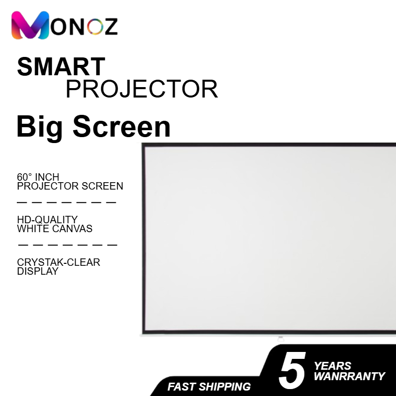 60 Inch Projector Screen HD Vivid Color Better Viewing Experience For ...