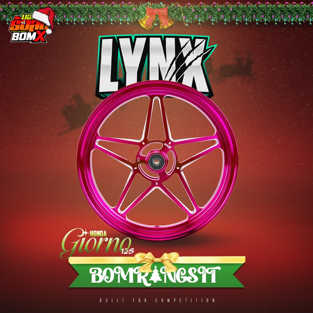 Bom Rangsit BomX Lynx Cnc Mags HONDA GIORNO Star Mags 12s 5 Spokes ...
