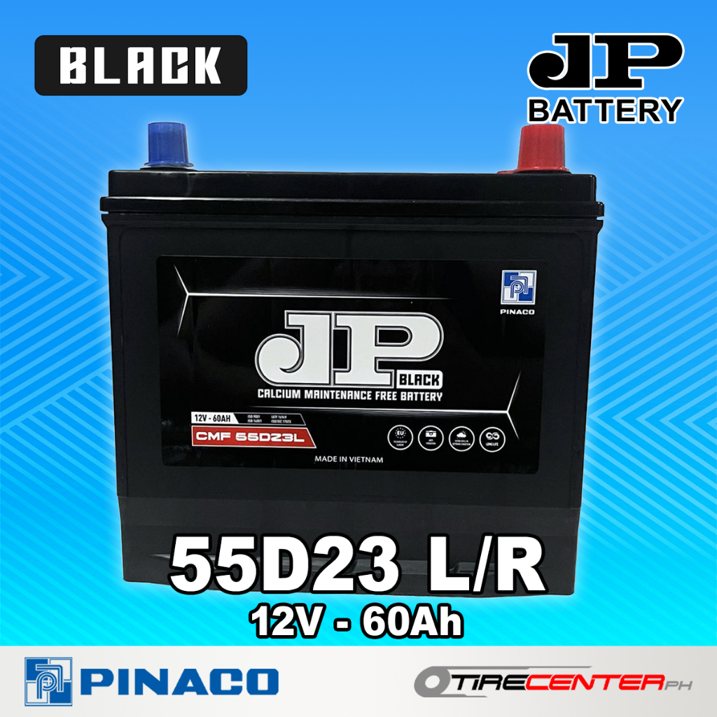 Pinaco JP 55D23L / NS50L / 1SMF Maintenance Free Car Black Battery, For ...