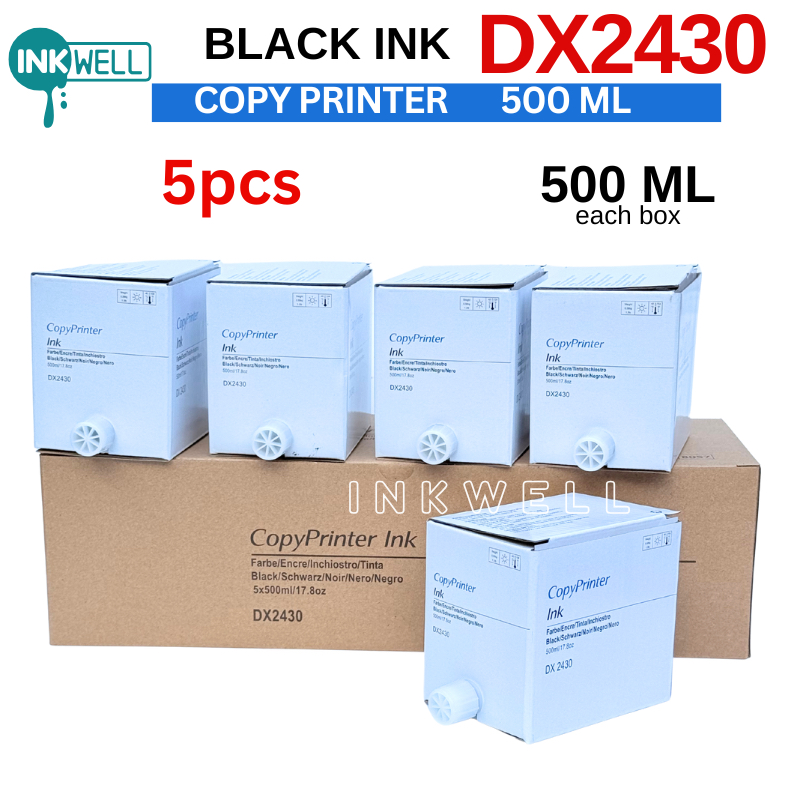 5pcs with box DX2430 Black 500ml Copy Printer ink for Ricoh Priport and ...