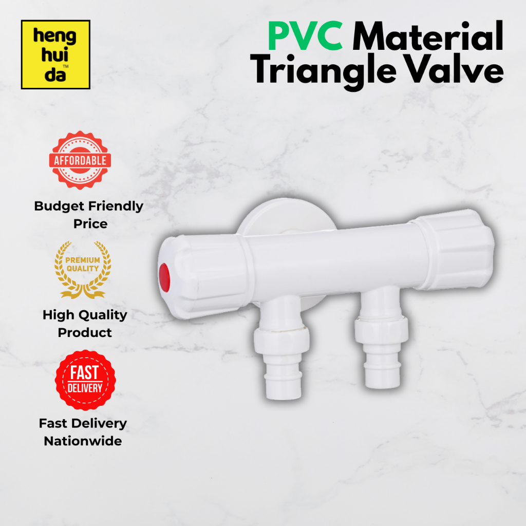 PVC 1/2 Triangle Valve Dual-Outlet faucet for Washing Machine Outdoor ...
