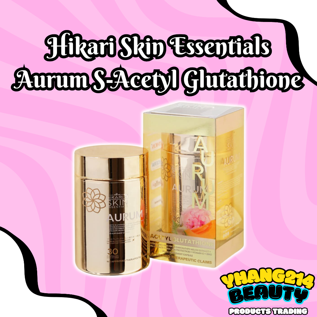 Hikari Aurum S-Acetyl Glutathione 30caps with Emothion, Komecera,  Florabella, Extramel Hikari Skin