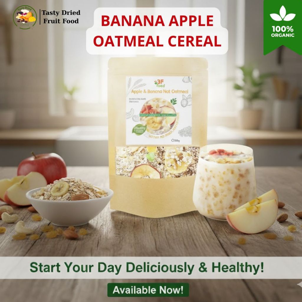 FLASH SALE Banana Apple Oatmeal Cereal – Healthy Breakfast– High Fiber ...