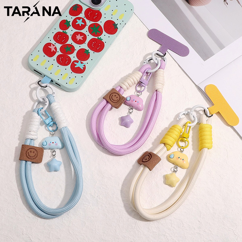 INS Universal Anti-lost Woven Mobile Phone Rope Keychain Non-Slip Wrist ...