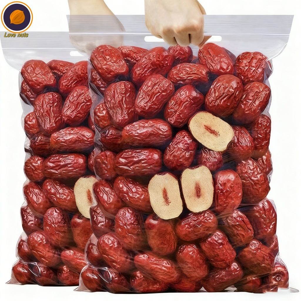 500g Crispy Red Dates, Dried Dates, Small Packaged Snacks, Ready-to-Eat ...