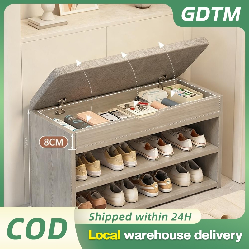 Shoe Rack Shoe Cabinet Flip Shoe Rack Cushion Storage Cabinet With Seat ...