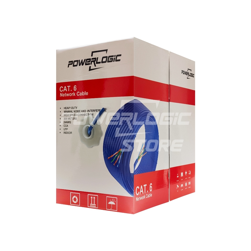 POWERLOGIC CAT6 305meters Indoor/Outdoor UTP Cables | Shopee Philippines