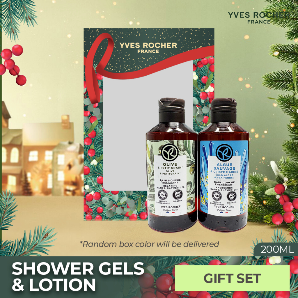 [HOLIDAY GIFT SETS] Yves Rocher Gift Set Shower Gel 200ml (Olive ...