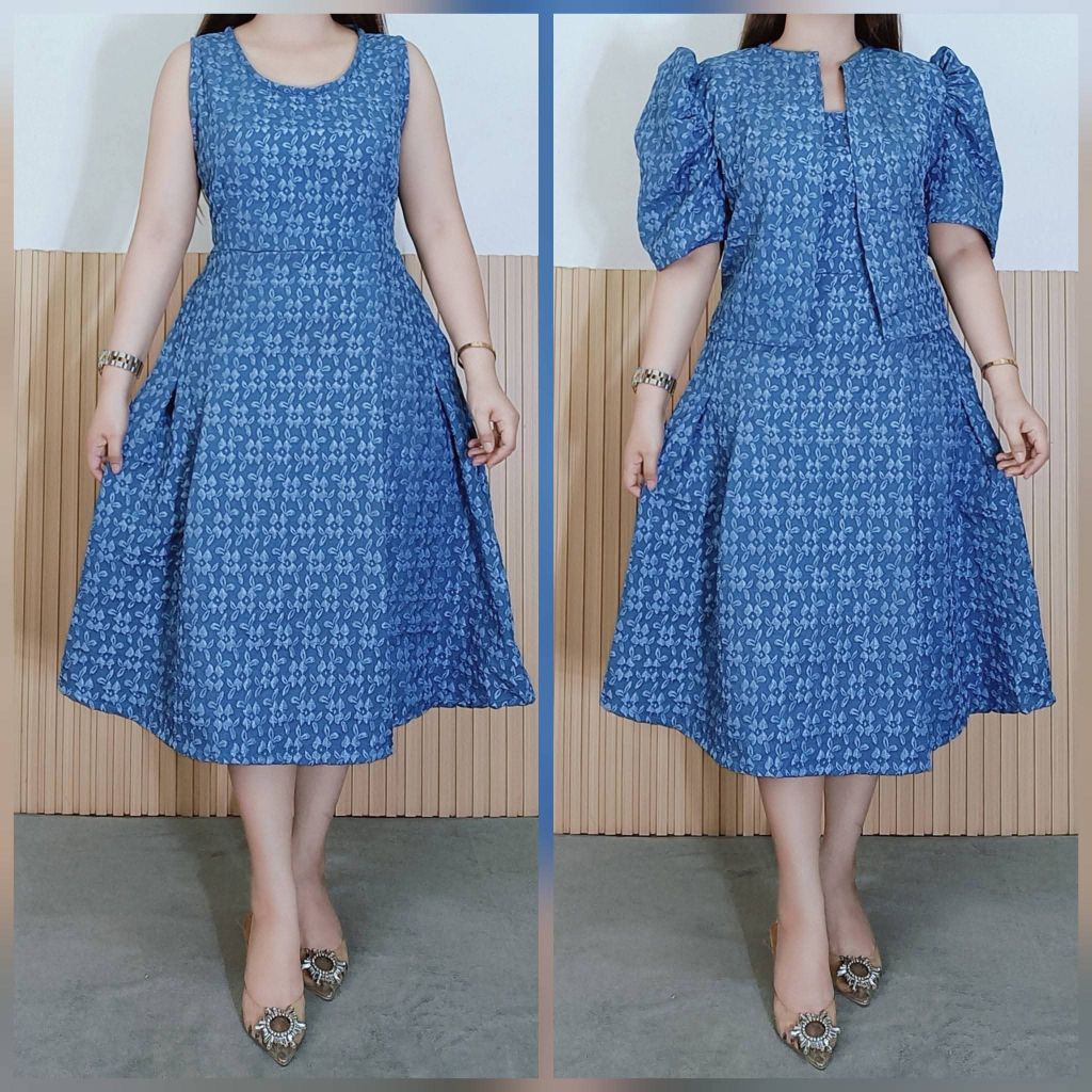 2 in 1 body fit dress Ethnoza Women'sEthnoza Women's Printed Fit & Flare Dress main image 1