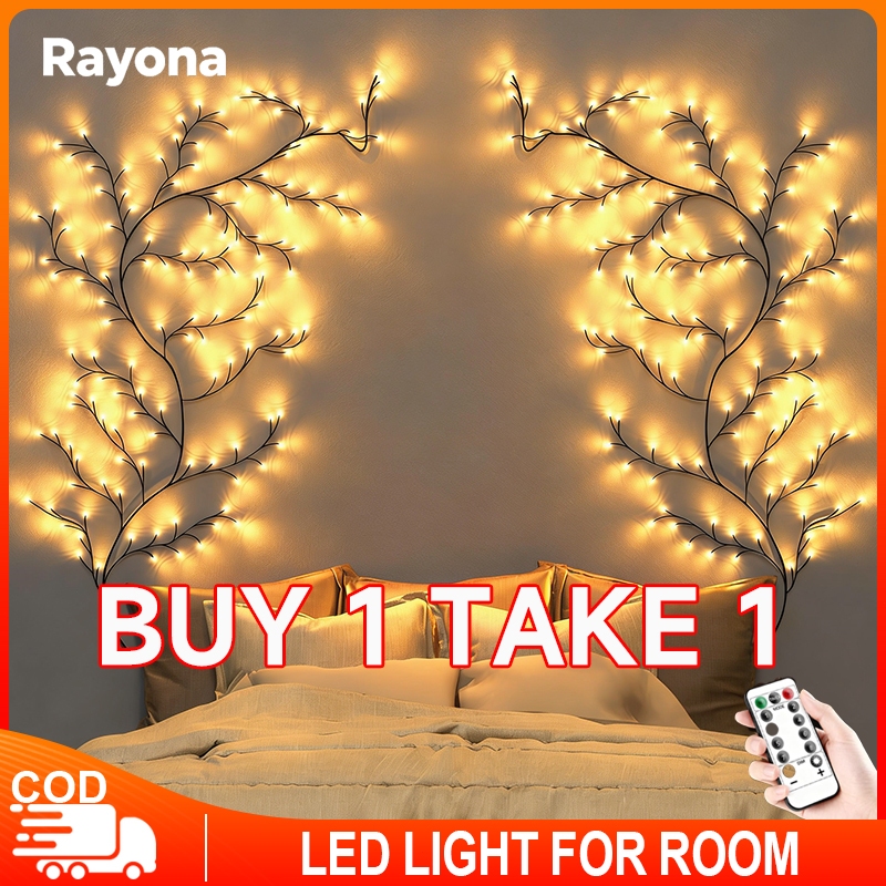 Rayona 72/96/144 DIY Warm Led Branch Vine Tree Wall Light For Room ...