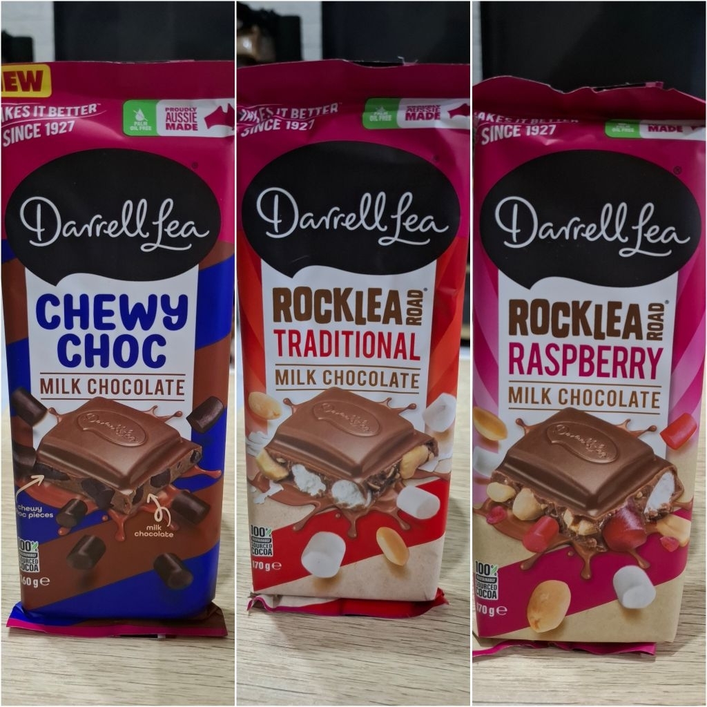 Darrell Lea Rapsberry, Chewy Choc and Traditional 180g | Shopee Philippines