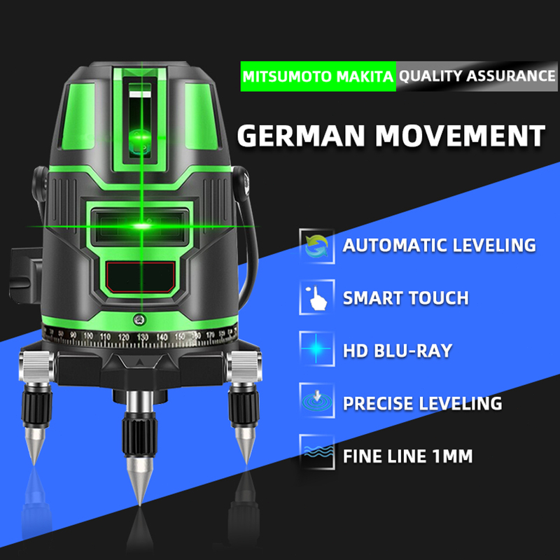 5 Lines 2 Lines Laser Level for Construction Tools Self-Leveling 360 ...