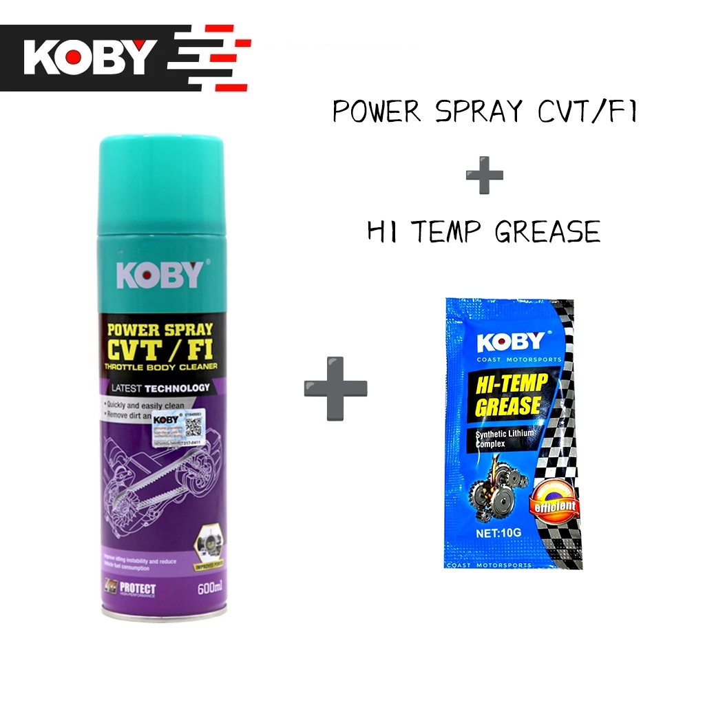 KOBY POWER SUPPLY CVTIFI THROTTLEBODY CLEANER + HLTEMP GREASE - Auto ...