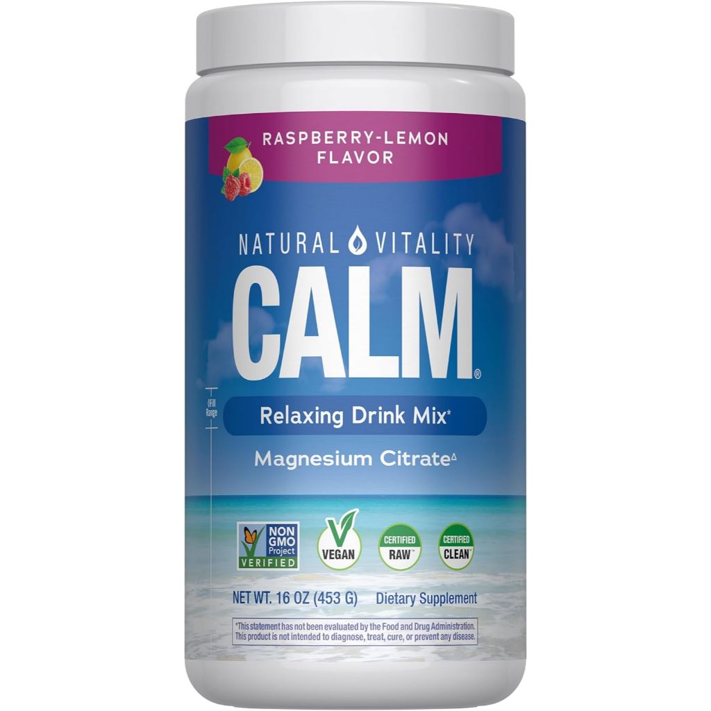 Natural Vitality Calm Magnesium Citrate Powder, Raspberry Lemon Flavor ...