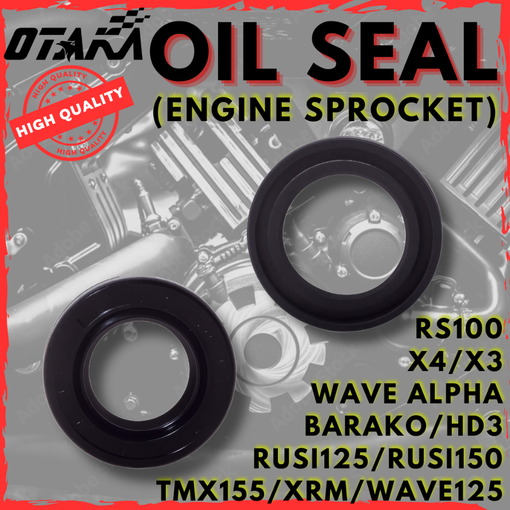 ENGINE SPROCKET (OIL SEAL) FOR C100/HD3/RS100/STX/TMX/BARAKO/TMX/X4 ...