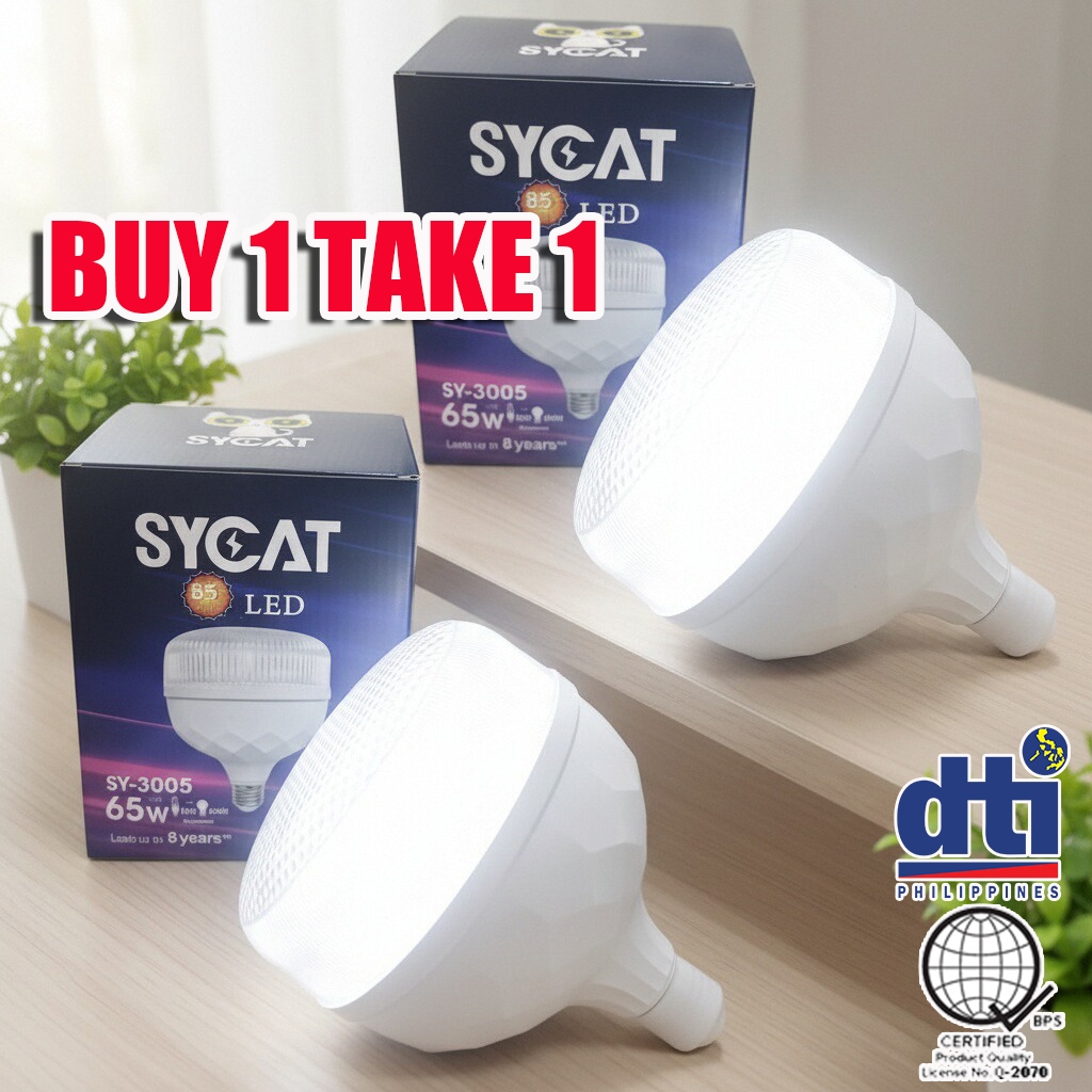 Buy 1 Take 1 LED Bulb 10W/20W/25W/35W/45W/55W/65W LED Light 6500K White ...