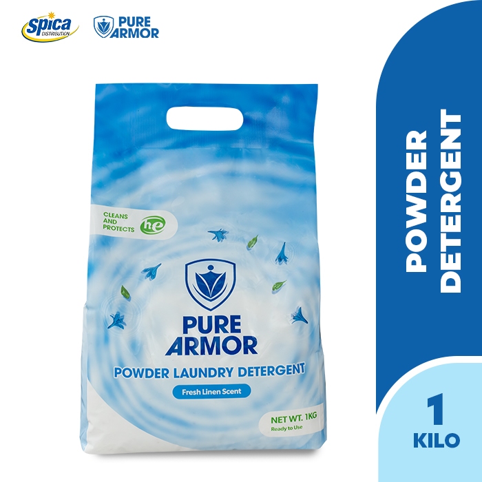 Pure Armor Powder Detergent Fresh Linen 1kg | Shopee Philippines