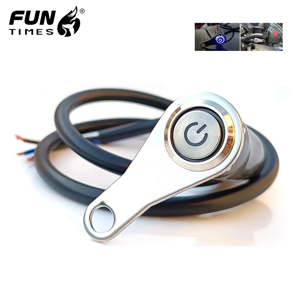 12V Motorcycle Handlebar Mount LED Switch Waterproof ON-OFF Reset ...