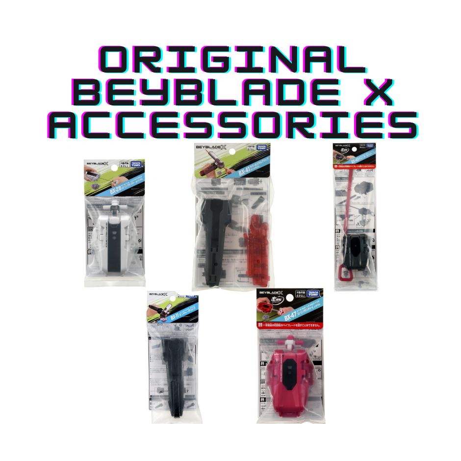 Takara Tomy Original Beyblade X Accessories Launchers & Grips (w/