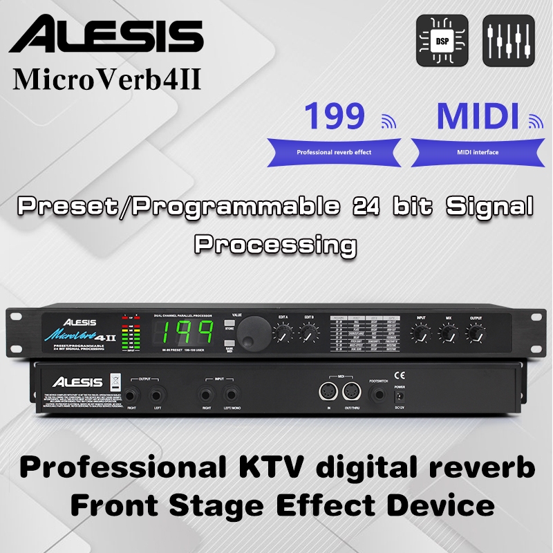 Alesis MicroVerb4 Digital MicroVerb4 and Multi-Effects Processor Audio ...