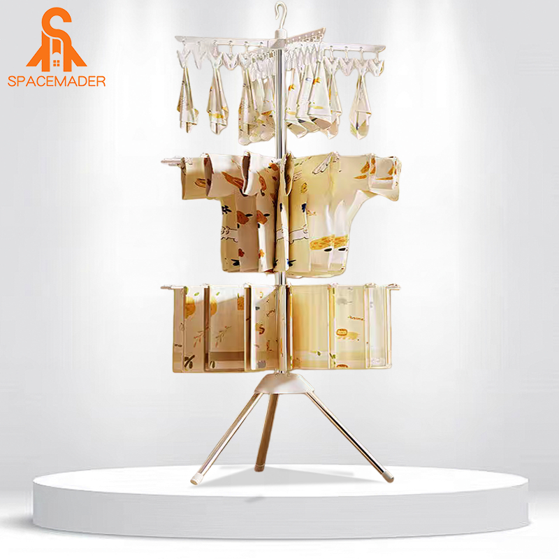 SPACEMADER Baby Clothes Drying Rack Foldable Clothes Baby Sampayan For ...