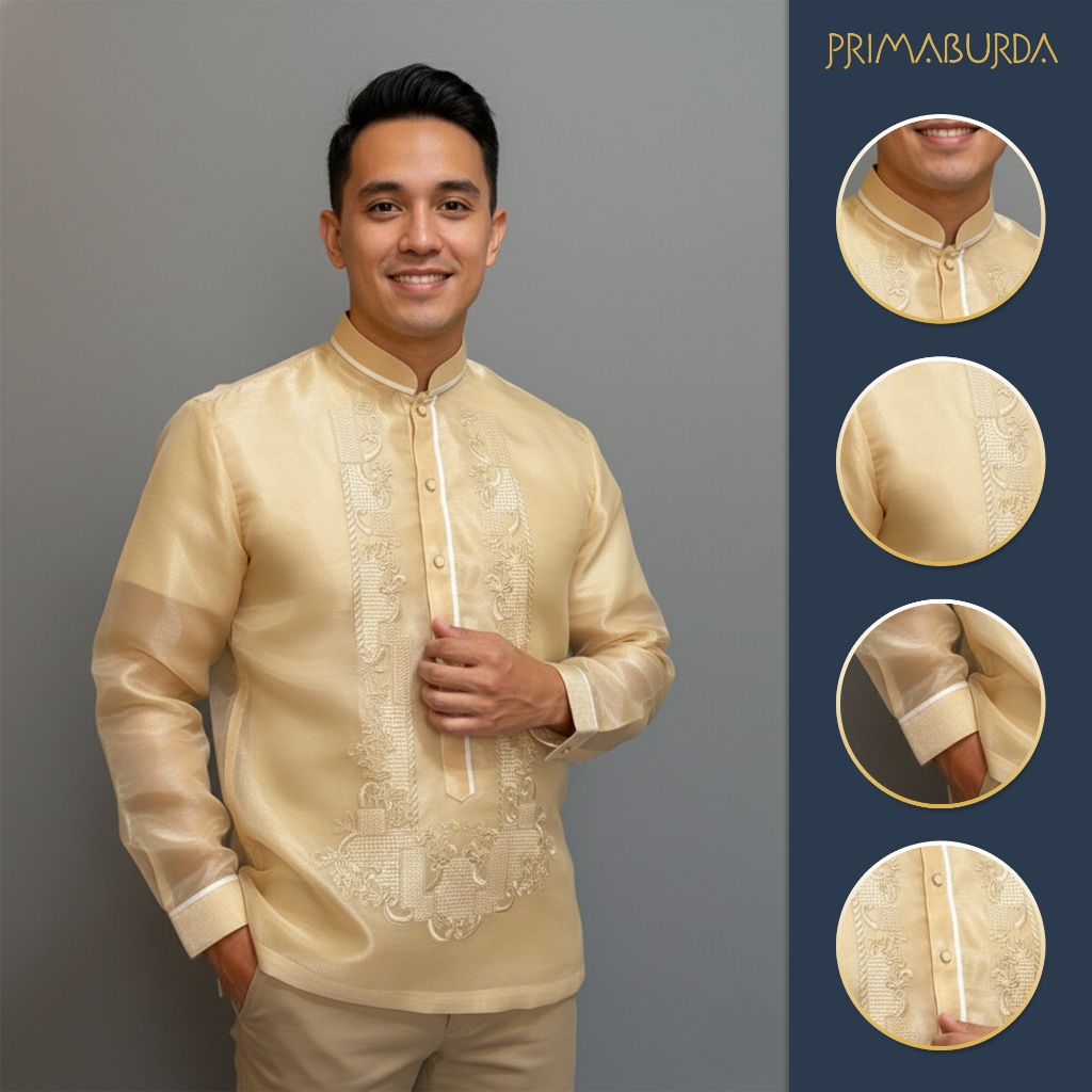 Barong Tagalog for Men with Piña Organza Fabric and Lining (CHINESE ...