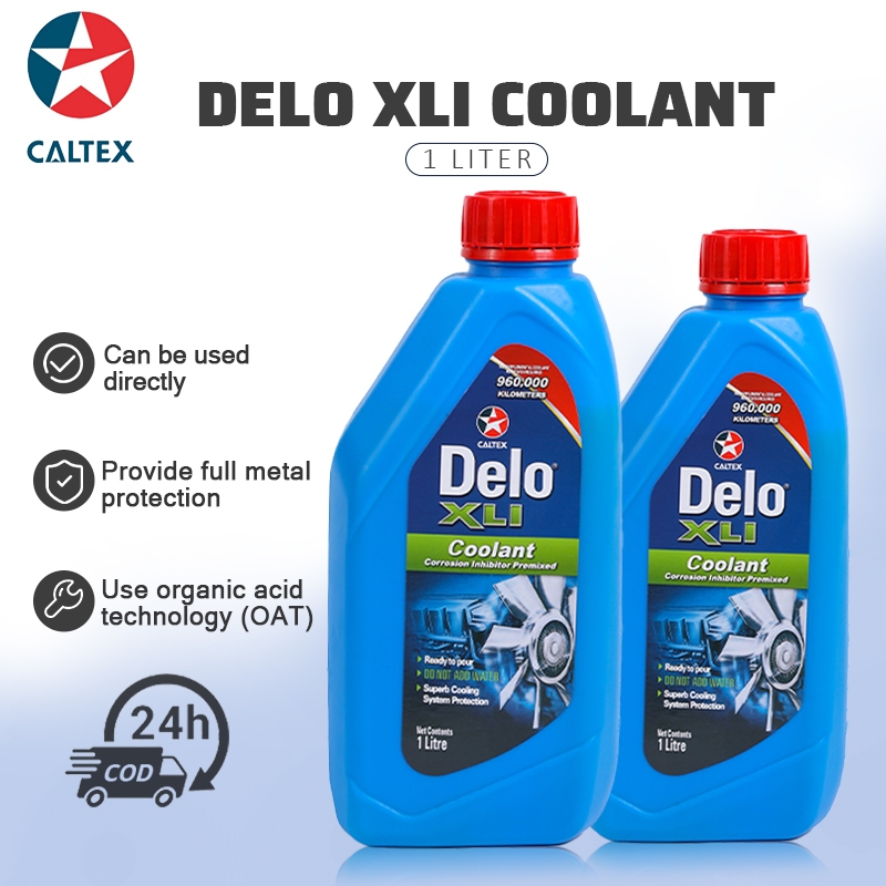 Caltex Delo XLI Coolant 1L-Ready-to-Use Antifreeze for Car/Truck Engine ...