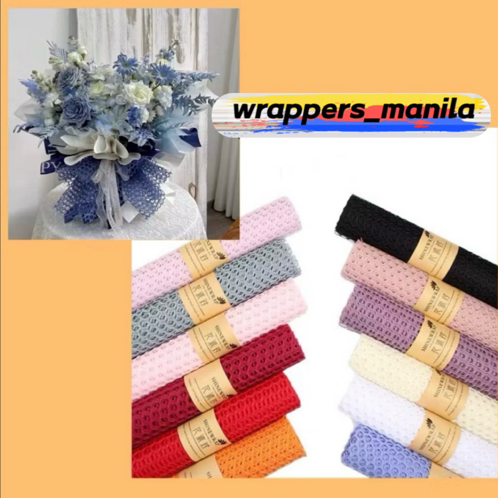 Floral Wrapping Korean Style Round Mesh Bouquet Wrapper | Shopee ...