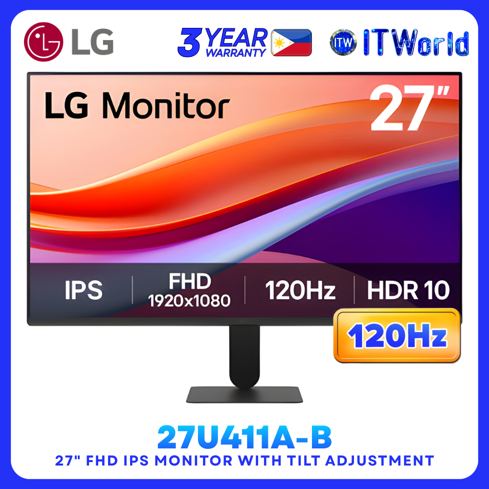 LG 27U411A-B – 27” 1920×1080 FHD, 120Hz, 5ms, IPS Desktop Monitor ...