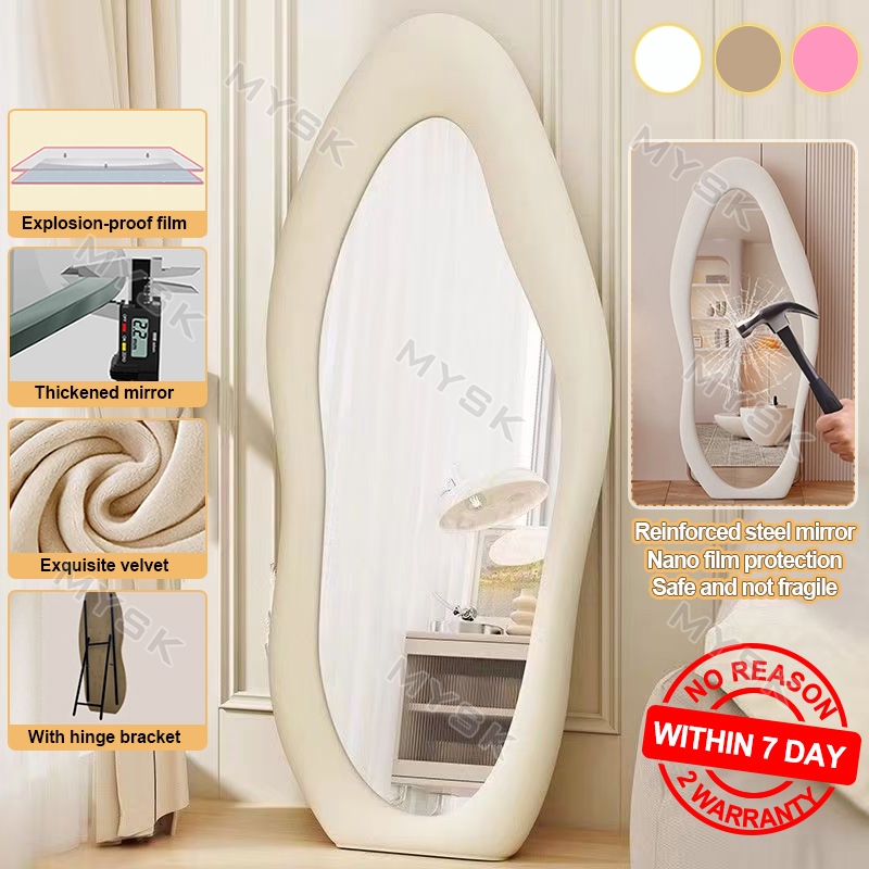 Full Body Mirror Whole Body Mirror Tempered Glass Mirror with Stand ...