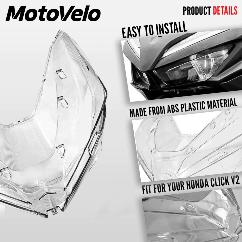 Motorcycle Headlight Lens Click V3 Click 125i /150i V2 V3 Fairings ...