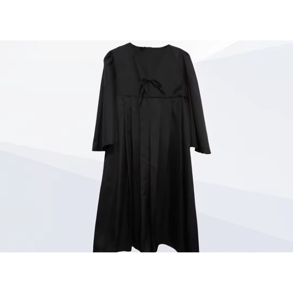 toga black dress Noir Toga Belted Dress